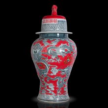 仿古瓷2米超大将军罐酒坛定制摆件大号雕龙超大花瓶景德镇陶瓷器