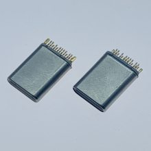 ޷TYPE-C 24PIN̨׹ͷ/޽ӵؽ/аʽ/L=10.0mm