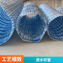 软式透水管 公路隧道园林用弹簧加筋地下排水软管 110新型渗排水管