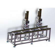 普睿玛蜂窝板中空板围板箱冲孔设备冲孔形状为单孔及三孔共用,可切换