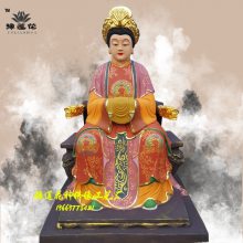 豫莲花 送子奶奶佛像神像定制 送生娘娘佛像、九子娘娘神像高清图片，金花夫人