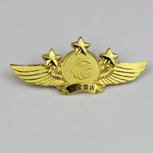 厂家定做***会员金属翅膀徽章定做logo个性员工胸牌学校校徽勋章
