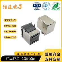 Type-C24PIN双层USB 二合一3.1 满针