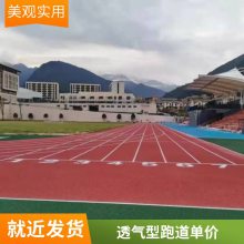 塑胶跑道 现浇型 喷颗粒型 透气型学校操场运动场篮球场健身步道
