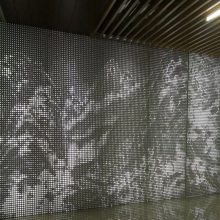 山水画打孔铝板 铝板字体冲孔