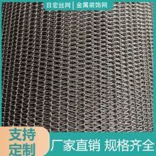 吊顶金属装饰网帘商场酒店屏风隔断不锈钢装饰网人字形输送网带网