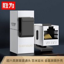 勝為超六類屏蔽網(wǎng)絡(luò)直通模塊RJ45母對(duì)母 網(wǎng)線延長(zhǎng)對(duì)接頭