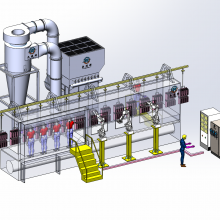 静电粉末喷涂生产线智能喷粉机器人自动补粉机器人