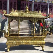 诚悦供应 大殿前铸铁香炉 庵堂带盖香炉