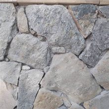 仿毛石挡墙蘑菇石外墙红色碎拼石大理石文化石