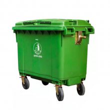 660升塑料垃圾桶 户外大号环卫手推垃圾车660升移动垃圾箱