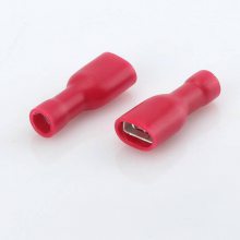 厂家供应 插簧接线耳PVC 加铜套 FDFD1.25-250D 全绝缘护套 母插端子
