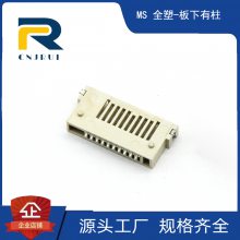 MS 全塑-短体-板上板下有柱-10P-白胶内存卡座接口
