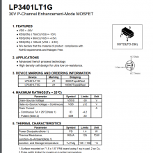 LP3401LT1G SOT23 LRCɽ21+ 30V PǿMOS