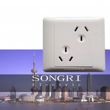 投标预算常用86型上海松日SONGRI暗装250V10A六孔 学校办公6孔插座三三极插座