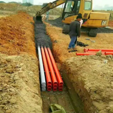 CPVC电力管开挖扩口埋地管MPP电缆保护管160通信排管穿线管直埋管