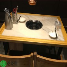 田园火锅桌椅 酒店鸡公煲火锅桌 桌颜色尺寸可选 多多乐家具