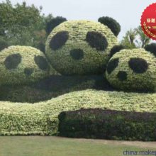 仿真植物雕塑 卡通动物绿雕仿真熊猫轩轩景观