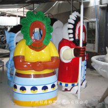 广州玻璃钢 卡通雕塑 玛雅人 卡通 可爱 商场摆件 游乐园 阿凡达