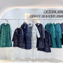 大码A版保暖防寒服品牌高端国风奢品羽绒服库存尾货折扣走份实体货源