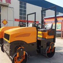 自重2吨双钢轮压路机图片 双缸水冷压路机 回填压实小型压路机价格