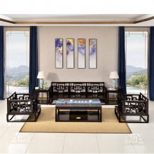 新中式红木沙发组合 现代简约黑酸枝大小户型套房客厅家具