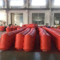 水草漂浮物拦截浮桶水下垃圾挂网塑料浮筒施工