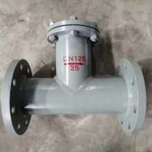 T型过滤器污水管道毛发收集器SBL-16C DN80篮式过滤器不锈钢蓝式过滤器直通式