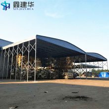 苏州昆山市可移动户外仓库活动雨棚布安装细节