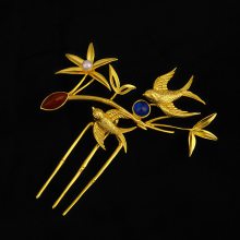 復(fù)古發(fā)簪頭飾定制金屬發(fā)簪合金發(fā)簪精美鍍銀古風(fēng)發(fā)簪頭飾定做