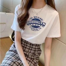 广东广州女装厂T恤货源 10元左右女装跑量T恤 装柜几块女装T恤 出口外贸女T恤