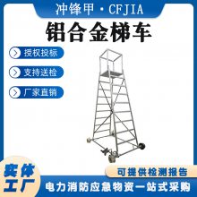 隧道施工检修金属钢管梯车3m5m6m铁梯车轻型防滑登高梯车台欧特