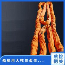力夫特船舶用大吨位柔性吊装带 起重圆形环状吊带 双环扣软吊绳