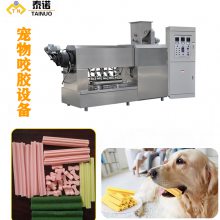 宠物零食咬胶加工设备 狗狗洁牙棒机器 宠物食品磨牙棒自动生产线