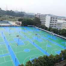 室外硅pu篮球场地 塑胶球场材料 室外体育场地施工