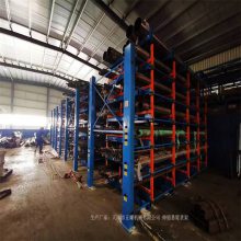 6米棒料放置架结构特点 可伸缩悬臂货架设计原理 高位圆钢库架子