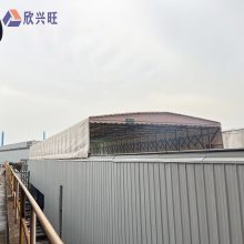 物流仓储大棚 悬空电动挡雨棚 推拉雨蓬 移动遮阳停车篷厂家定制