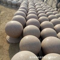 五莲红圆球价格低 浅红色花岗岩圆球光泽度高 诚信厂家