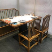 杏花楼餐厅HR-102实木家具 现代中式餐桌椅定制 上海韩尔家具厂