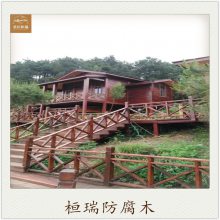 防腐木栏杆 梯步实木栏杆 景观防腐木栏杆 防腐木栏杆施工
