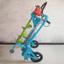 家用易操作植树挖坑机 手推式立桩挖坑机 宏兴牌