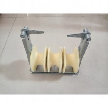 三轮朝天滑车电力施工导线无损滑轮大直径尼龙座挂两用滑车