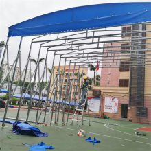 江 门鹤 山ZKHS-07移动推拉雨篷伸缩雨棚车库夜市帐篷遮阳棚