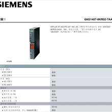 ģ6AG1407-0KR02-7AA0SIPLUS S7-400 PS 407 10A