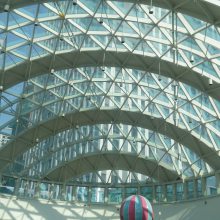 PC耐力板装修采光穹顶工程,夹胶钢化玻璃采光天棚穹顶广州造价单