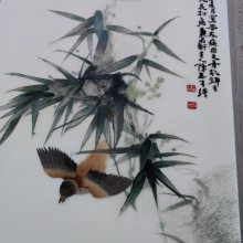 书房梅兰竹菊挂画精品手工绣