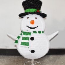 圣诞节庆装饰圣诞收缩雪人发光造型小雪人厂家定制直销