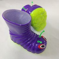 揭阳PVC儿童雨鞋毛毛虫童靴卡通图案小童水鞋