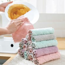 北欧色吸水洗碗布加厚擦桌布毛巾厨房不沾油不掉毛清洁抹布擦手巾