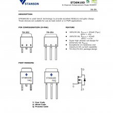 ST36N10D N100v 36A TO-252-2 STANSONԭЧӦ